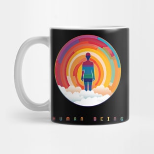 Human Being Pride Month Rainbow Sleeve Mug